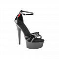 Plateau-Pumps mit Schnürdetails (Gr. 36)