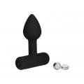 Analplug mit Vibro-Bullet aus Silikon