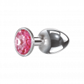 Large Pink Gem Anal Plug, 9,5cm