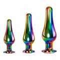 Rainbow Metal Plug Set, 3 Teile, 9,3-13cm