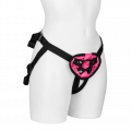 Pink Velvet Strap-On Harness