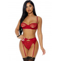 "Just a Peek" Dessous-Set rot (XL)