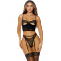 Spitzen Dessous-Set mit offenen Cups (S)