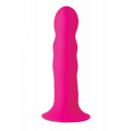 Gewellter Dildo Squeeze-It (Pink)