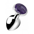 Analplug mit Amethyst Edelstein (Mittel)