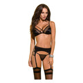 Sexy 3-teiliges Dessous-Set Quella S/M