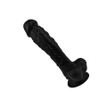 Deluxe Silikon Dildo "Big Player" (Rabenschwarz)