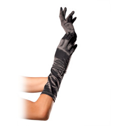 Ellenbogenlange Satin-Handschuhe