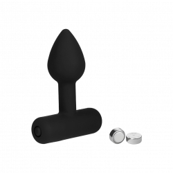 Analplug mit Vibro-Bullet aus Silikon