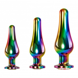 Rainbow Metal Plug Set, 3 Teile, 9,3-13cm