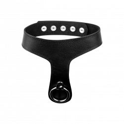 Sklaven-Halsband aus Leder mit O-Ring