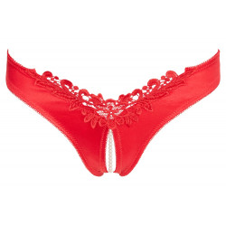 Roter Slip mit Perlenkette (M)