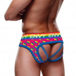 Rainbow Hearts Bubble Butt Jock