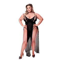 Mesh Gown & G-String Set