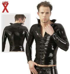 Latex Hemd schwarz S