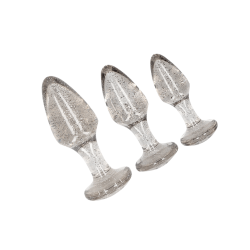 Glitter Butt Plug Set, 3-teilig