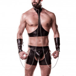 Harness Set im Wetlook, 4 teilig