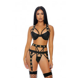 Dessous-Set mit Riemchen (XL)