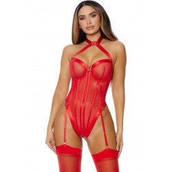 Mesh-Cutout-Teddy rot (M)