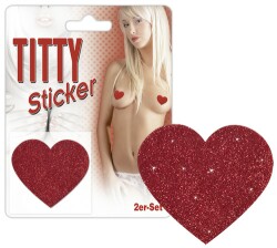 Titty Sticker Herz rot