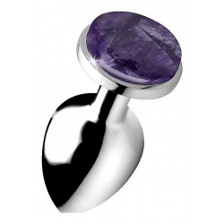 Analplug mit Amethyst Edelstein (Groß)