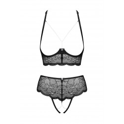 Dessous-Set mit Perlenketten "Pearlove" (L/XL)