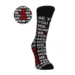 Shots Sexy Socks "You.Me.Bed.Now" 42-46