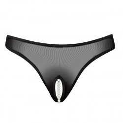 Ouvert Tanga mit Perlenkette (L/XL)