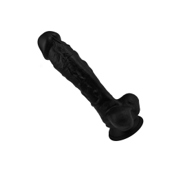 Deluxe Silikon Dildo "Big Player" (Rabenschwarz)